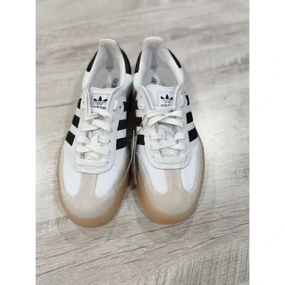 adidas Samba Women's Sneakers White Black Gum Sole - Picture 3 of 12
